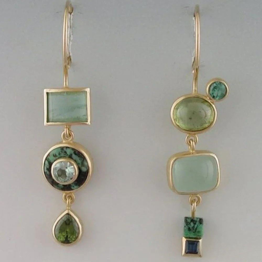 Retro Green Licorice Earrings