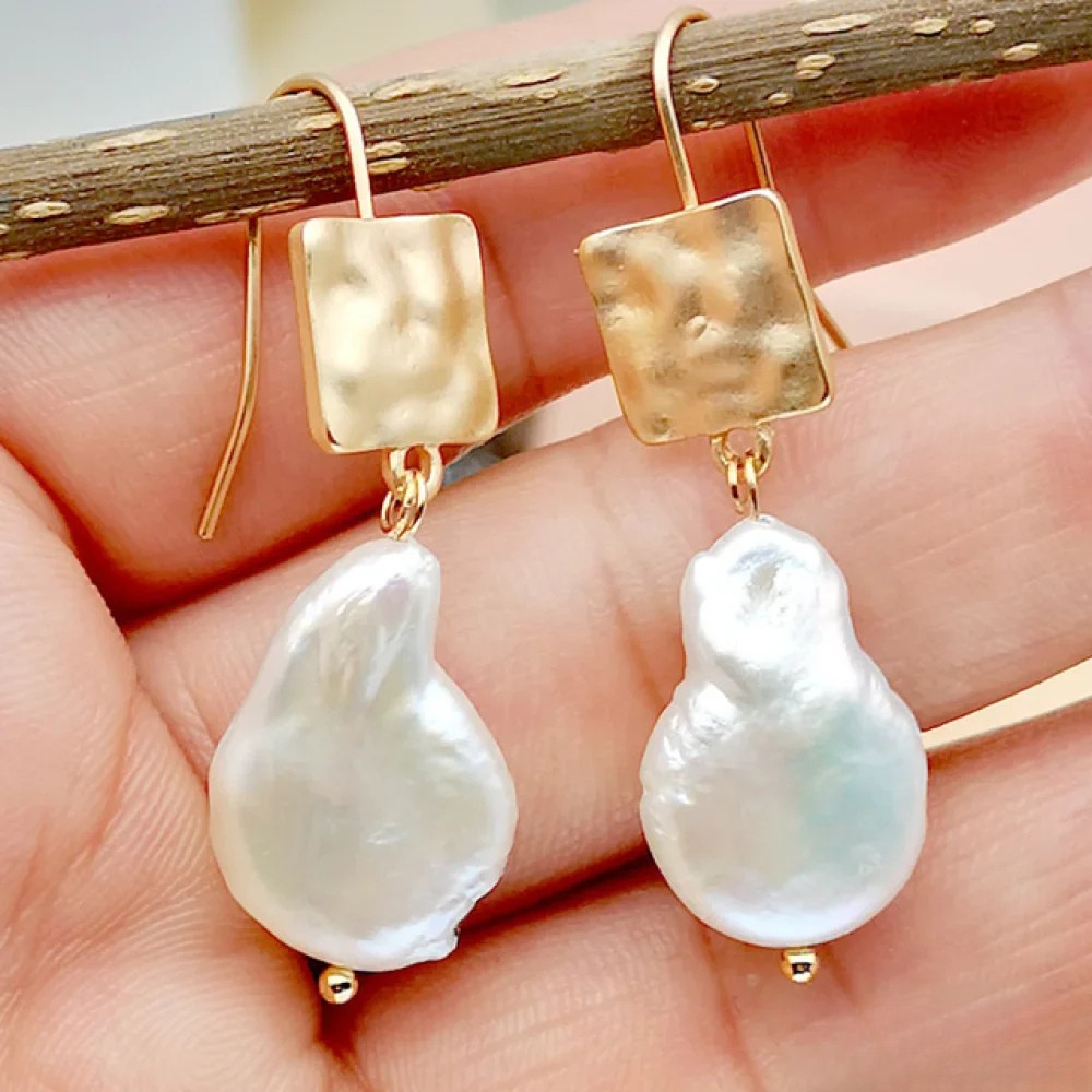 Antique freshwater pearl earrings