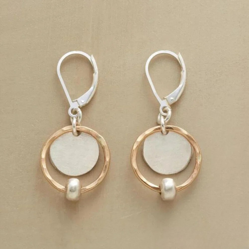 Vintage chandelier earrings with gold and silver coating