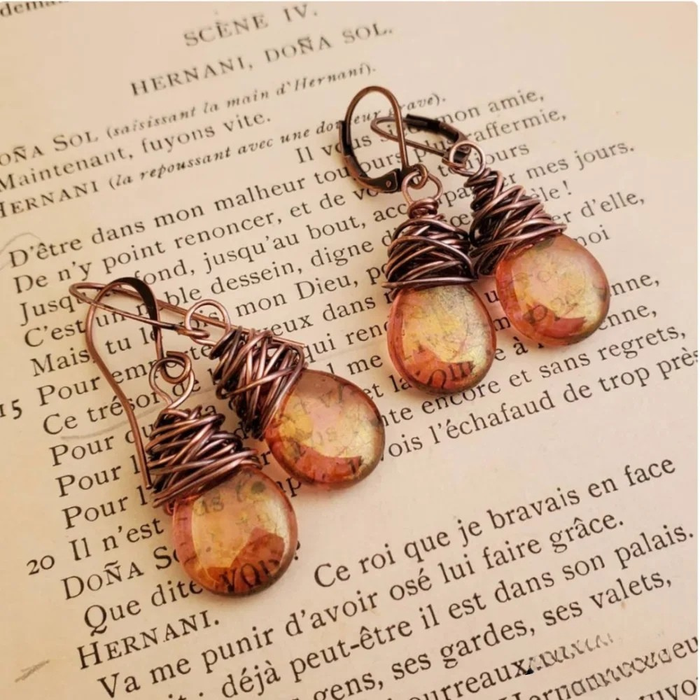 Boho Earrings of Fireflies