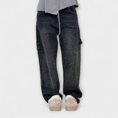 Fable - Shine Denim Jeans in Balloon Carpenter Style