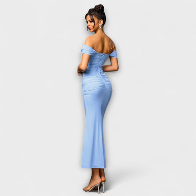 Ione - Off-Shoulder Ruched Bodycon Dress