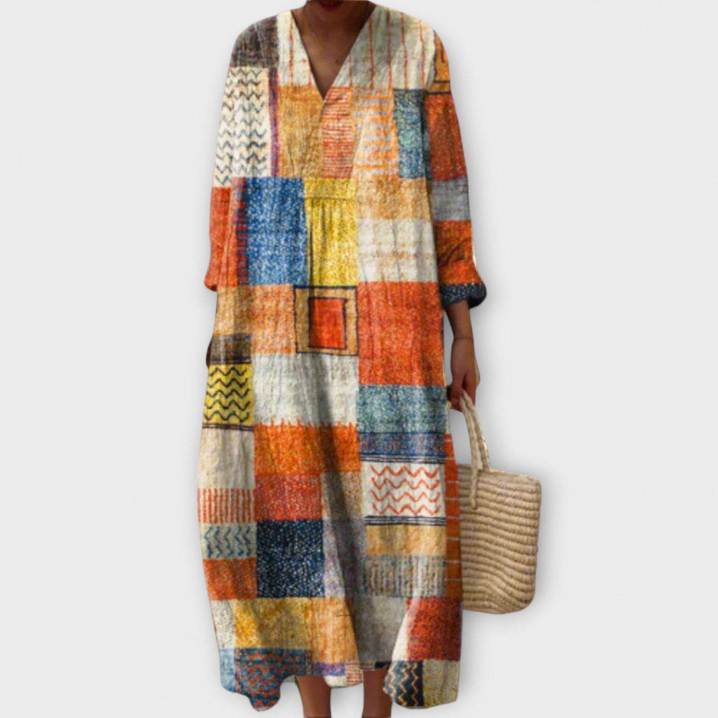 Vianna - Elegant Dress with Geometric Design
