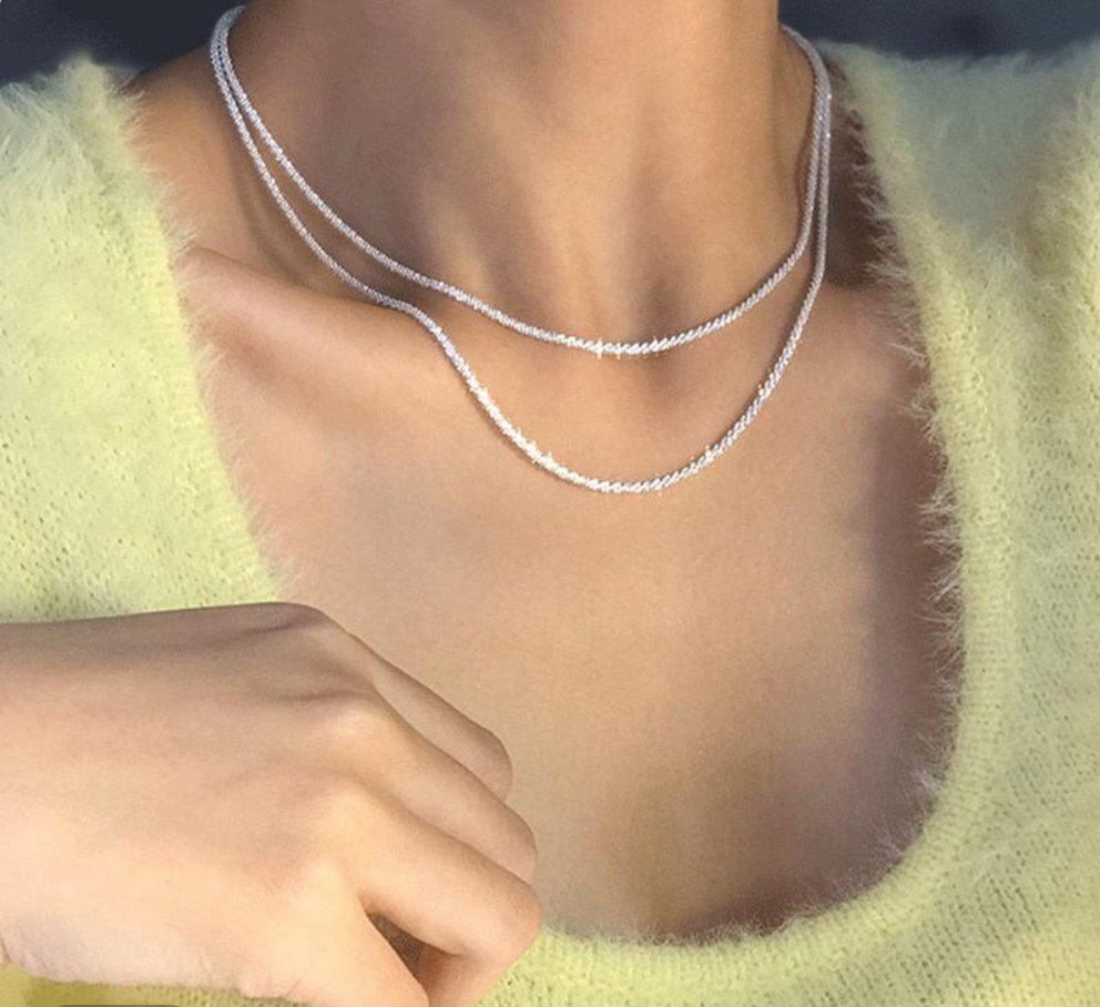 Star Light Necklace Silver Set