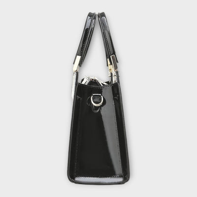 Lora. - Glossy Crocodile Pattern Handbag