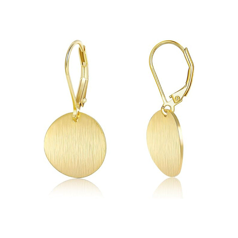 Retro Golden Record Earrings